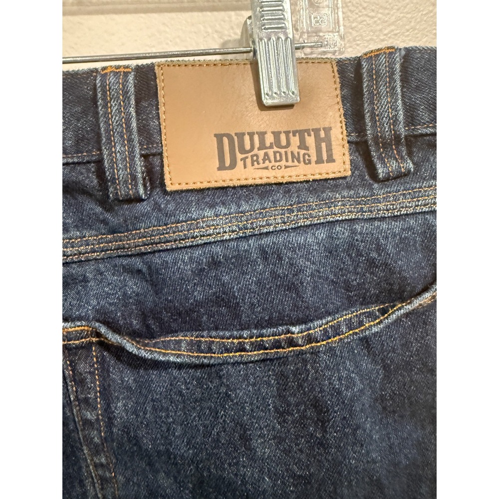 Duluth Trading‎ Co. Straight Jeans Men's 46 X 28 Blue Denim High-Rise Dark Wash - Picture 4 of 11
